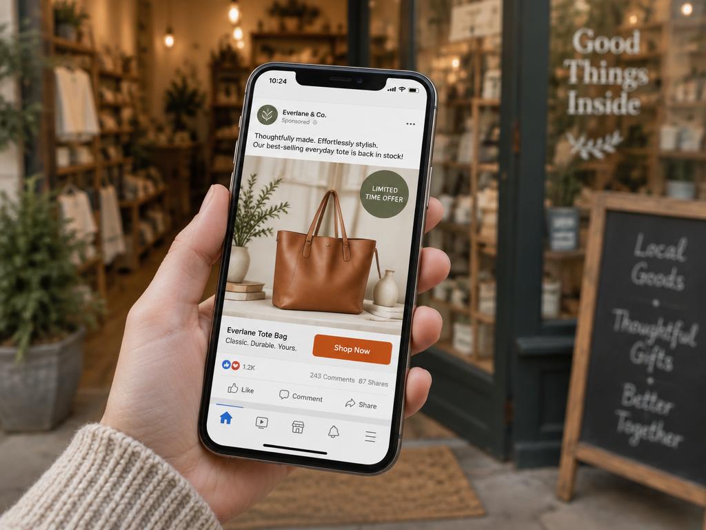 Paid Ads work example — Feed-native ad creative